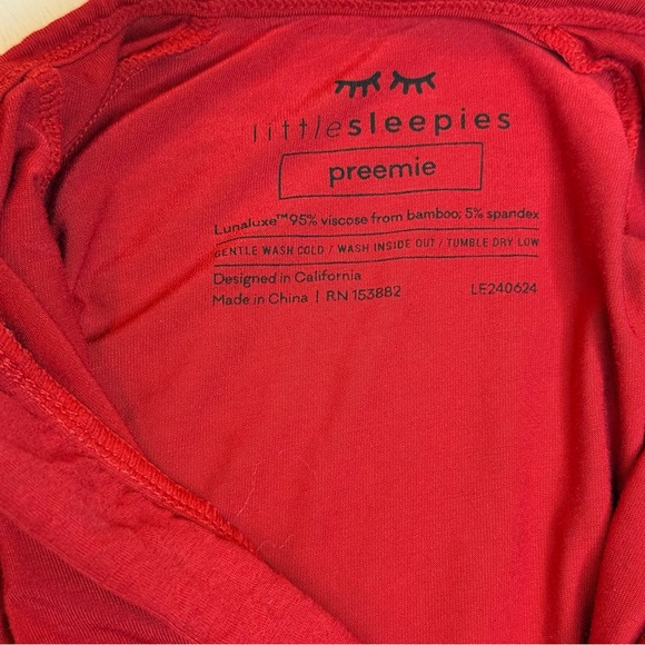 Little Sleepies Vibrant Red sleeper Christmas bamboo soft - Picture 7 of 7